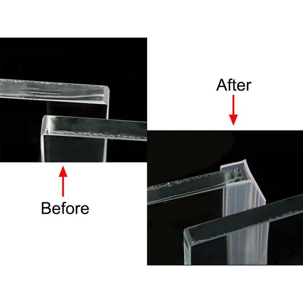 Силиконовая уплотнительная лента для экрана душа 1 м пластиковая стеклянная