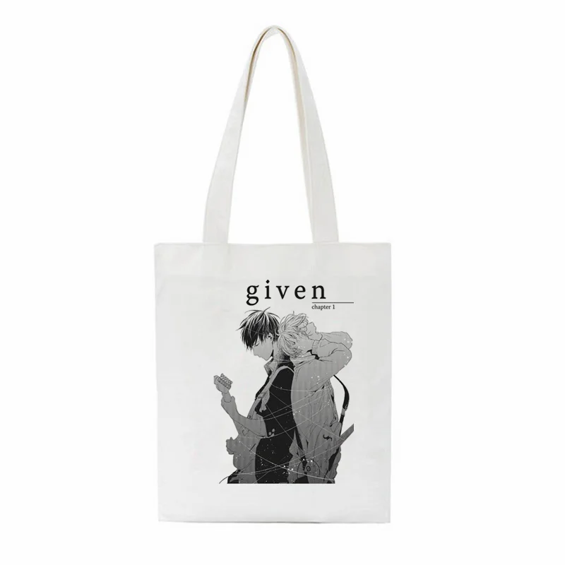 

Yaoi Bl Given Yaoi Given Anime Manga Music Printing Harajuku Casual Female Shoulder Canvas Bag Reusable Ladies Shopping Bags