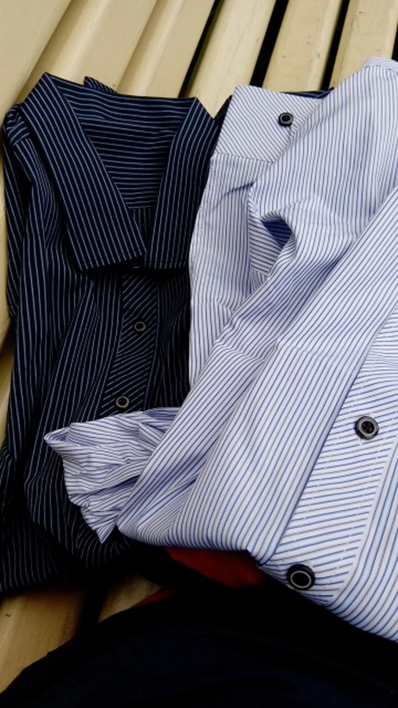 Рубашка мужская классическая в полоску деловая Повседневная с длинным рукавом