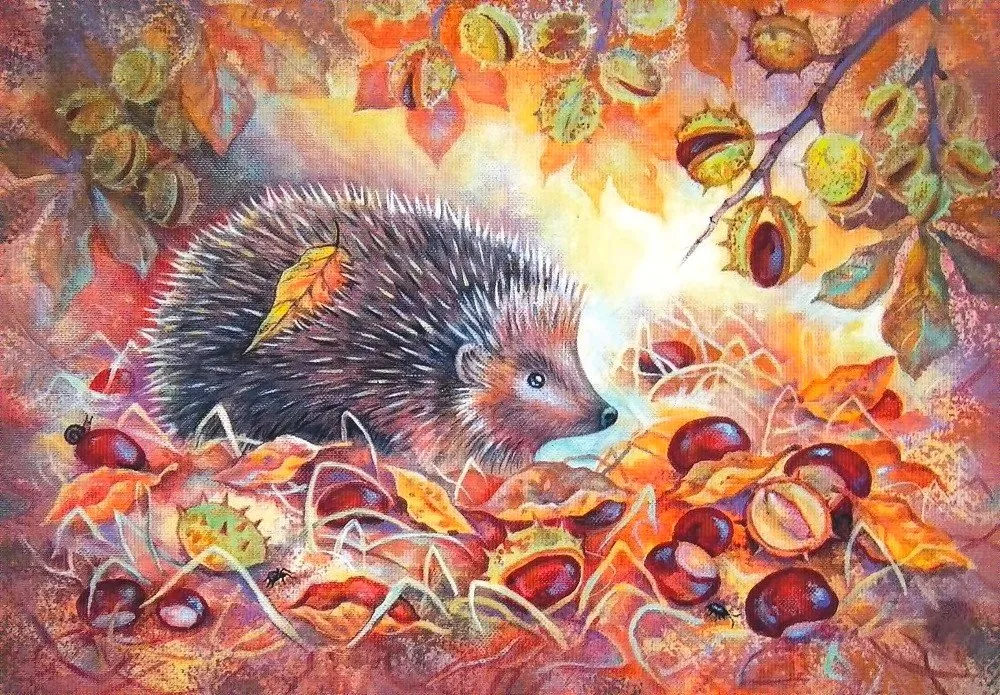 

Jmine Div 5D Hedgehog Full Diamond Painting cross stitch kits art High Quality Animal 3D paint by diamonds