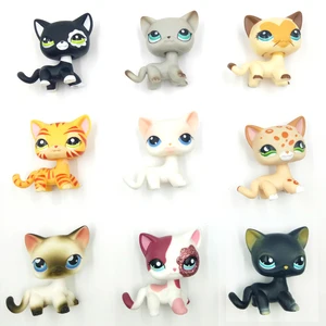 Редкие животные магазин милые игрушки стоят маленькие короткие волосы кошка Серый Белый #5 розовый #2291 старая настоящая фигурка аниме игрушки для детей