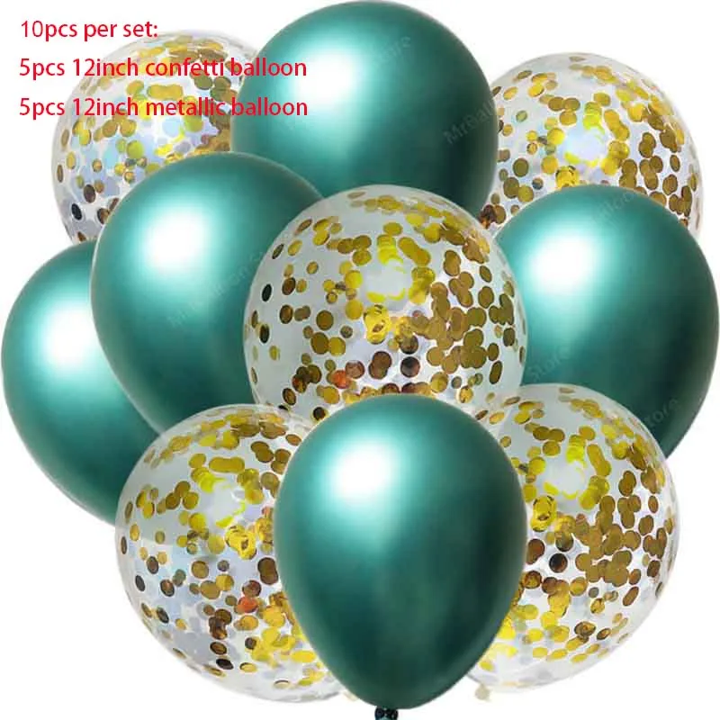 style 8 10 шт./лот, шары с голубыми металлическими конфетти для дня рождения, вечеринки, крещения, для мальчиков, баллонов, для дня рождения, для мальчиков и девочек - Цвет: style 8