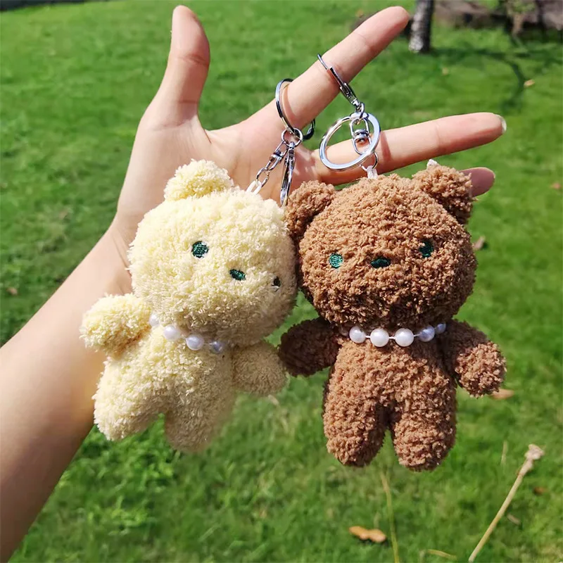 

fashione New cute bear lifelie keychain Boutique bag decorate sweet pandent soft Soothing doll couple birthday christmase gift