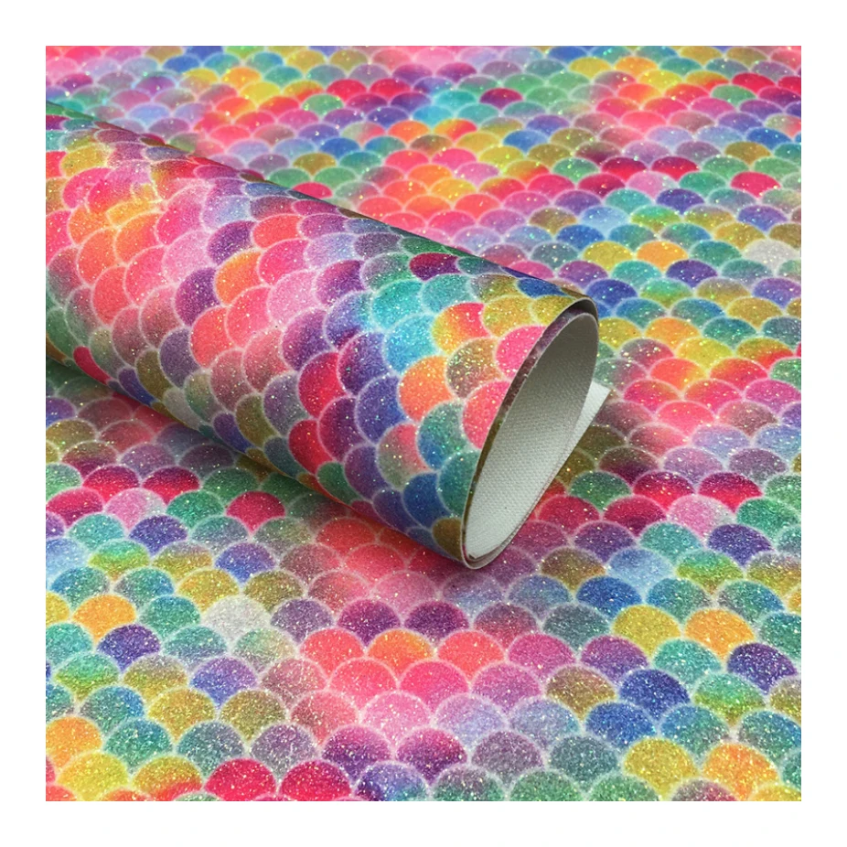 

Glitter Mermaid Fabric for DIY Craft Patchwork Kawaii Stuff Bows for Needlework Hand Made Material Fashion Jewelry Making