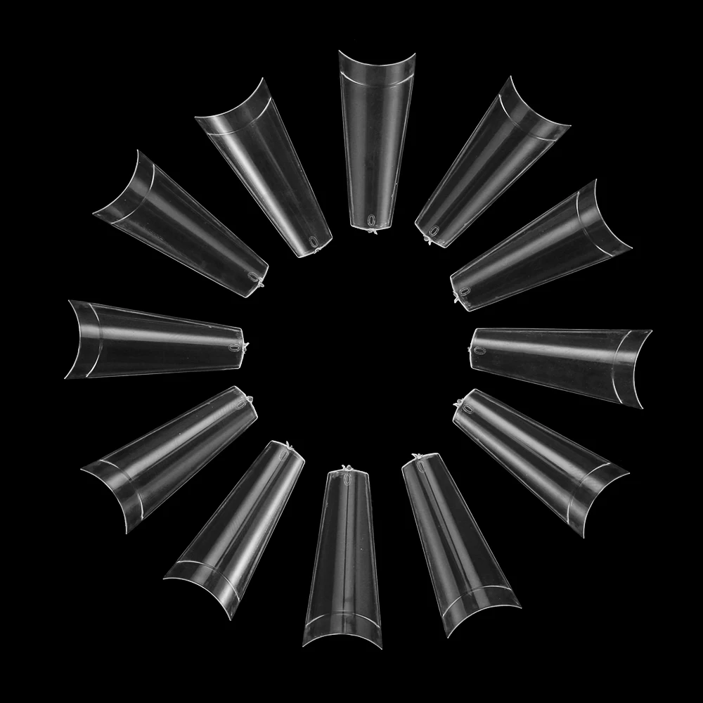 500 шт. Модные женские акриловые накладные ногти с образной загнутой формы гель