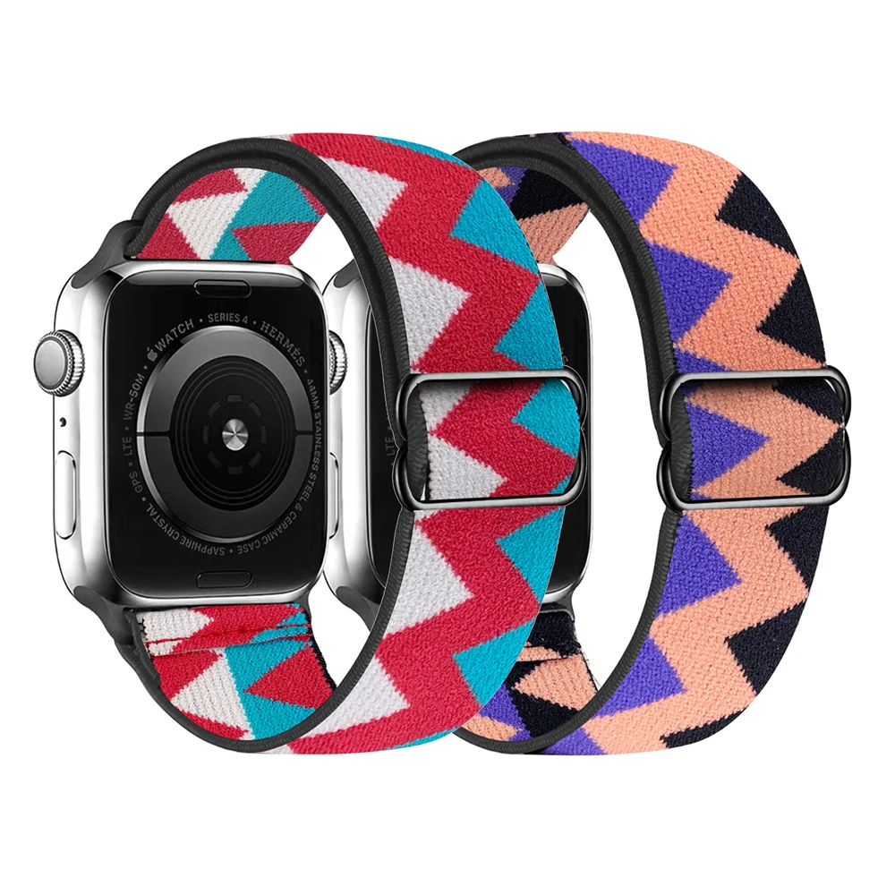 

Ремешок для часов Apple Watch, Нейлоновый, с цветочным узором, 44 мм, 40 мм, 38 мм, 42 мм, для iWatch Band Series 6, Se, 5, 4, 3, 2, 1, спортивный браслет