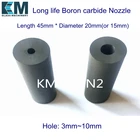 Долгий срок службы карбида бора сопло 45x20xhole 6810 мм и 45x15xhole 368 мм для пескоструйной машины.