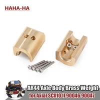 2pcs ar44 axle body brass weight for 110 rc crawler axial scx10 ii 90046 90047 low center of gravity upgrade parts