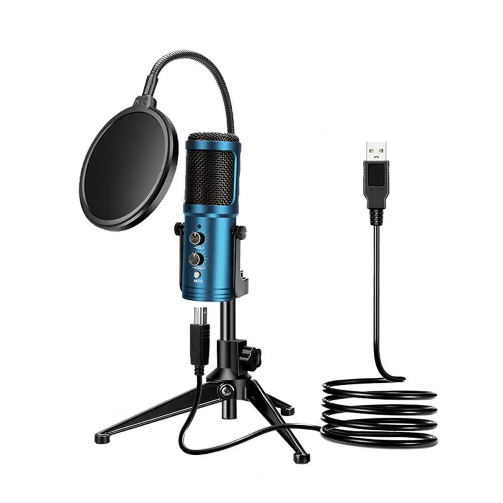 

Универсальный компьютерный микрофон, разъем и микрофон PlayUSB, настольный микрофон, Стерео конденсаторный микрофон с чистым звуком, фон