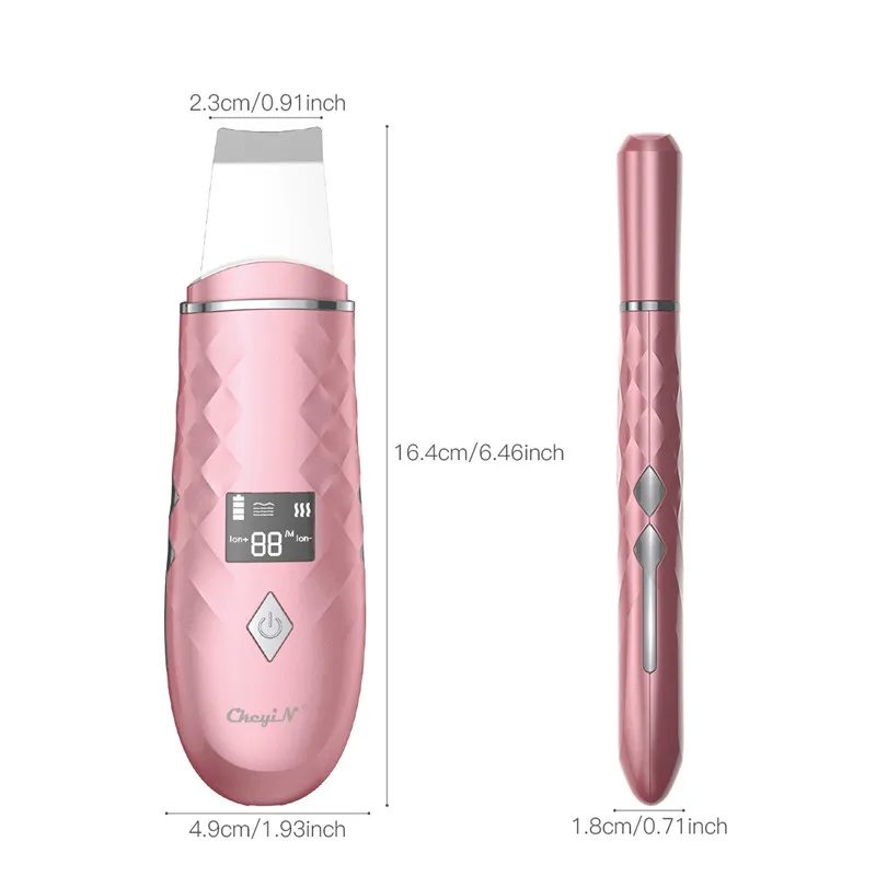 

Ultrasonics Skin Scrubber Electric Dirt Acne Remover Portable Heating Import Export Machine Household Skin Care Beauty Device