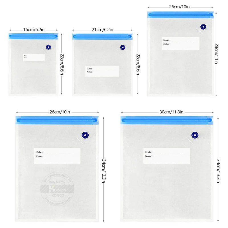 Konco Еда вакуумных пакетах многоразовые Бытовая сумка для хранения сохранения