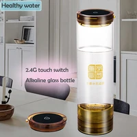 japanese titanium electrolysis pure h2 hydrogen water generator bottle alkaline healthy drinking cup 600ml anti aging product