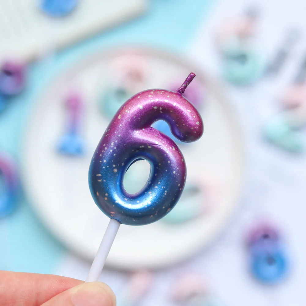 Цифровые свечи в виде звездного неба 1 шт. украшение для торта на день рождения