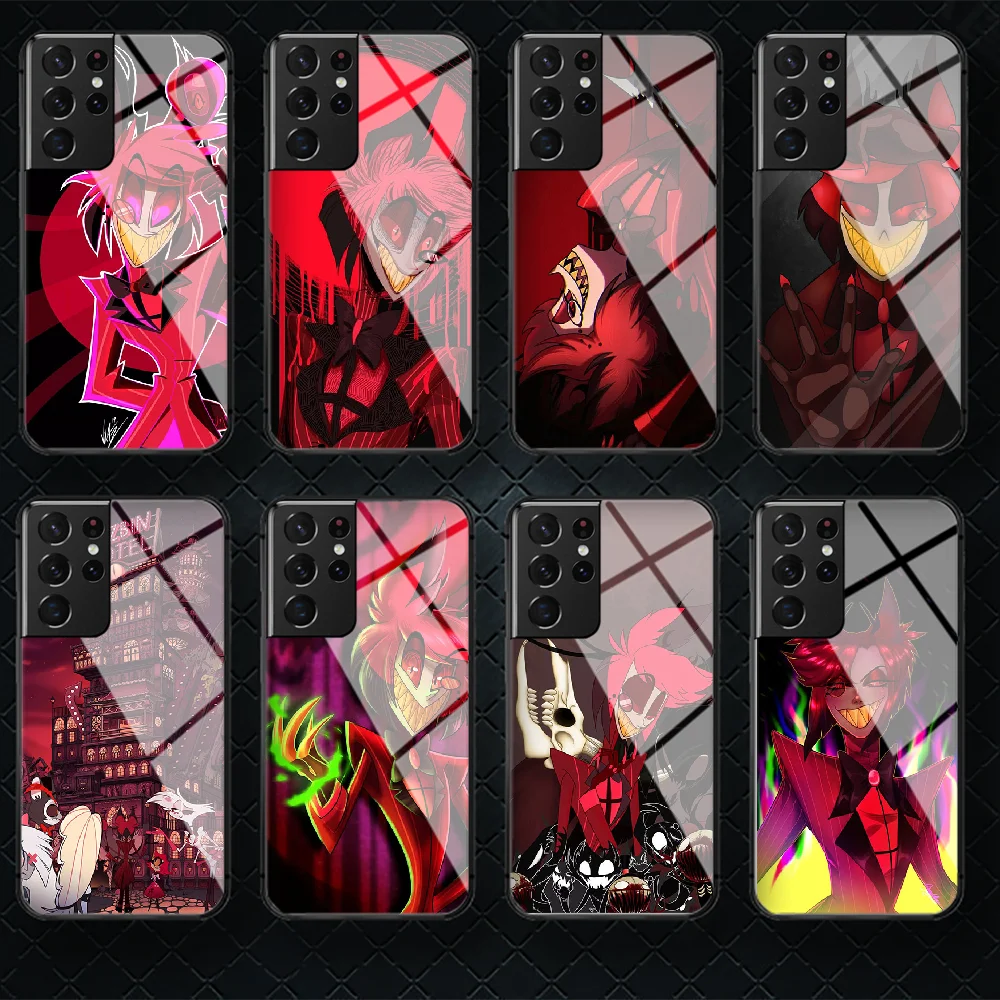 

Cartoon Devil-Alastors Tempered Glass Phone Case Cover For Samsung Galaxy Note S 8 9 10 20 21 E Plus Ultra M 31 51 FE Coque