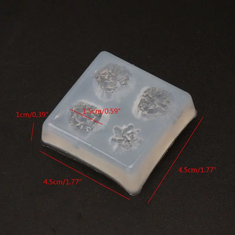 Необычная кристаллическая кластерная форма для цветов из смолы сережек с