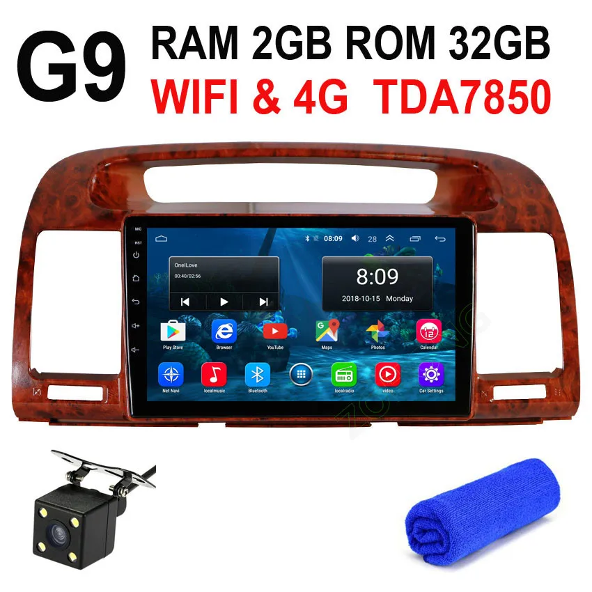 tree G9 GPS CAM 4G DSP 2.5D Android9.0 Автомобильный мультимедийный dvd-плеер для Toyota Camry V30 2002 2003 2004 2005 2006 Автомобильный gps навигатор Авто радио карта - Цвет: tree G9 GPS CAM