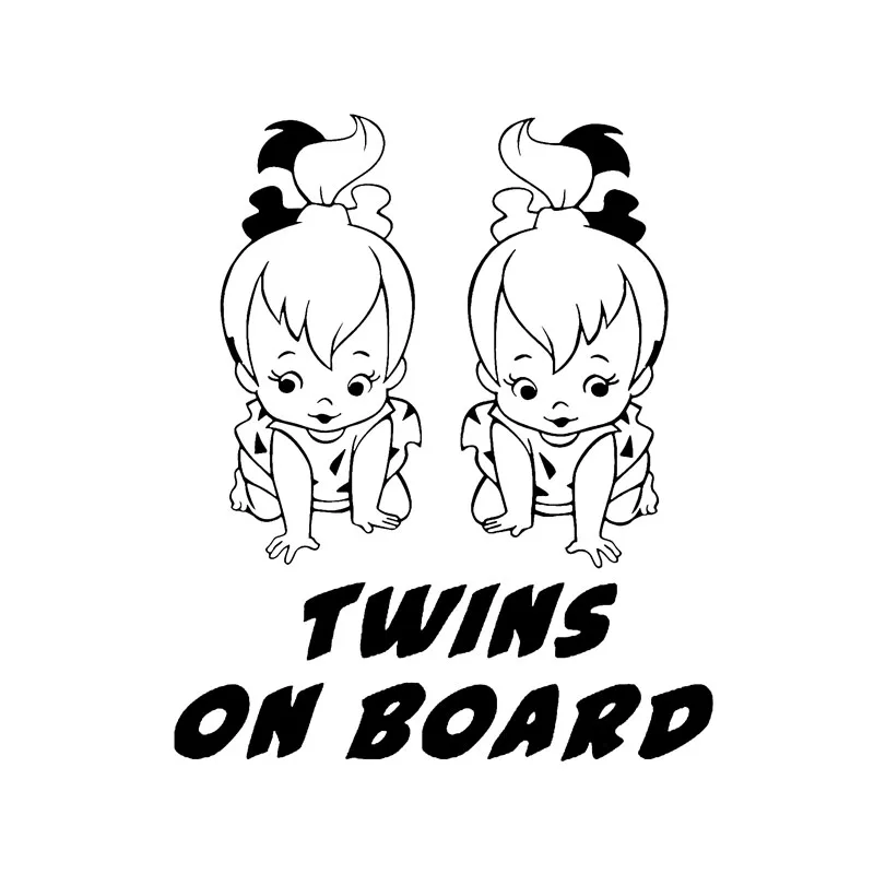 

Car Stickers Decor Motorcycle Decals BABY TWINS ON BOARD Vinyl Decorative Accessories Waterproof PVC,15cmx12.5cm
