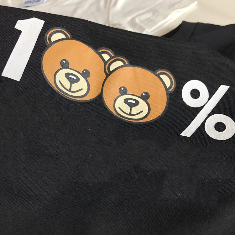 

Summer 2021 fashion kids baby clothes short-sleeved pure cotton bear Boy girl T-shirt 1-6 years