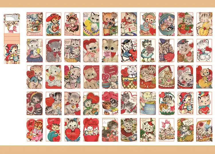 

50 шт. канцелярские наклейки Alideco сказочные животные