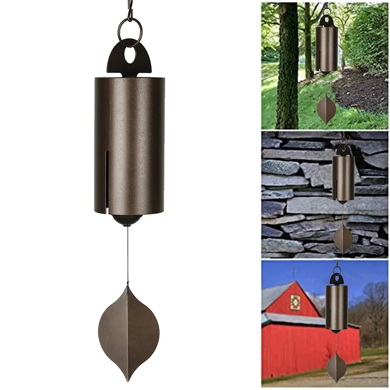 

1PC Heroic Windbell Retro Bells Single-tube Metal Wind Chime Outdoor Garden Courtyard Pendant Eaves Vent Corridor Decoration