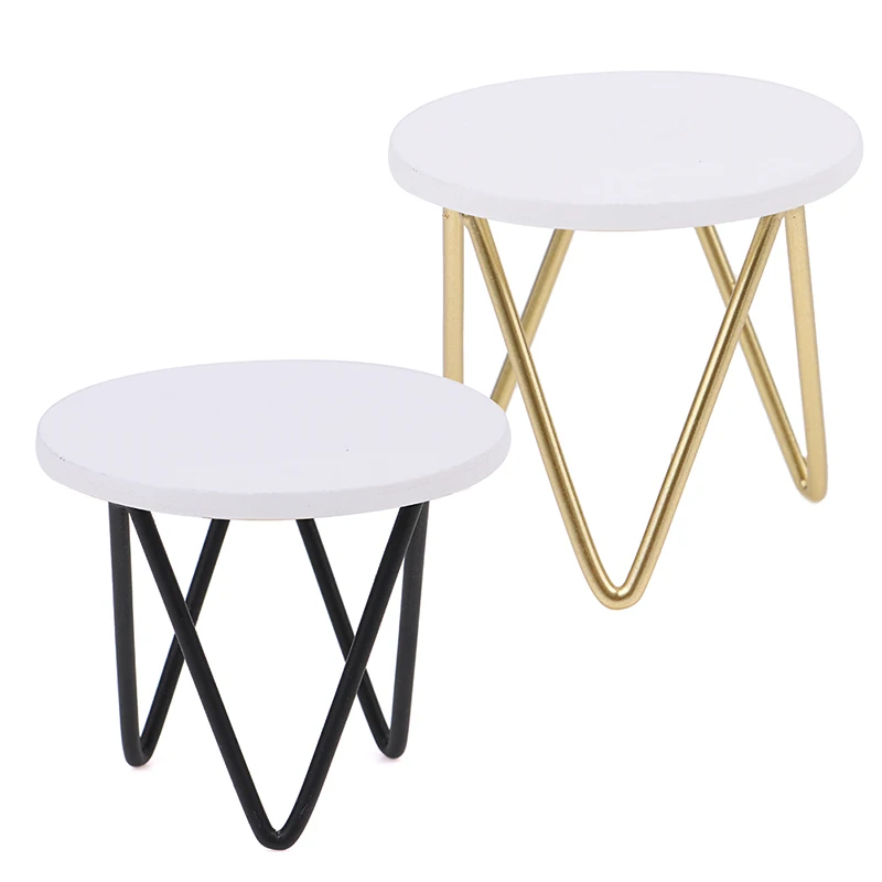 

1pc Dollhouse Miniature Simulation Small Tea Table Furniture Model Toys For Doll House Decoration