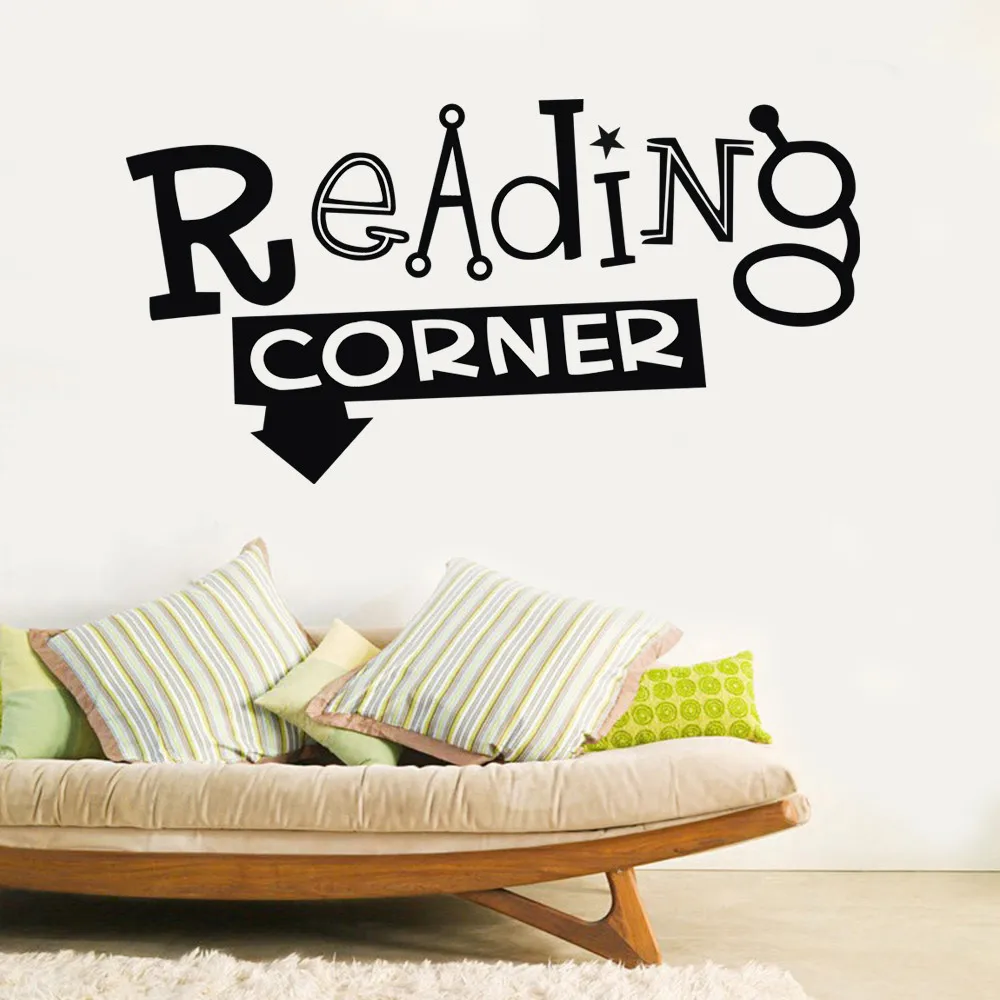 Читая угловая Настенная Наклейка Съемная художественная виниловая Фреска