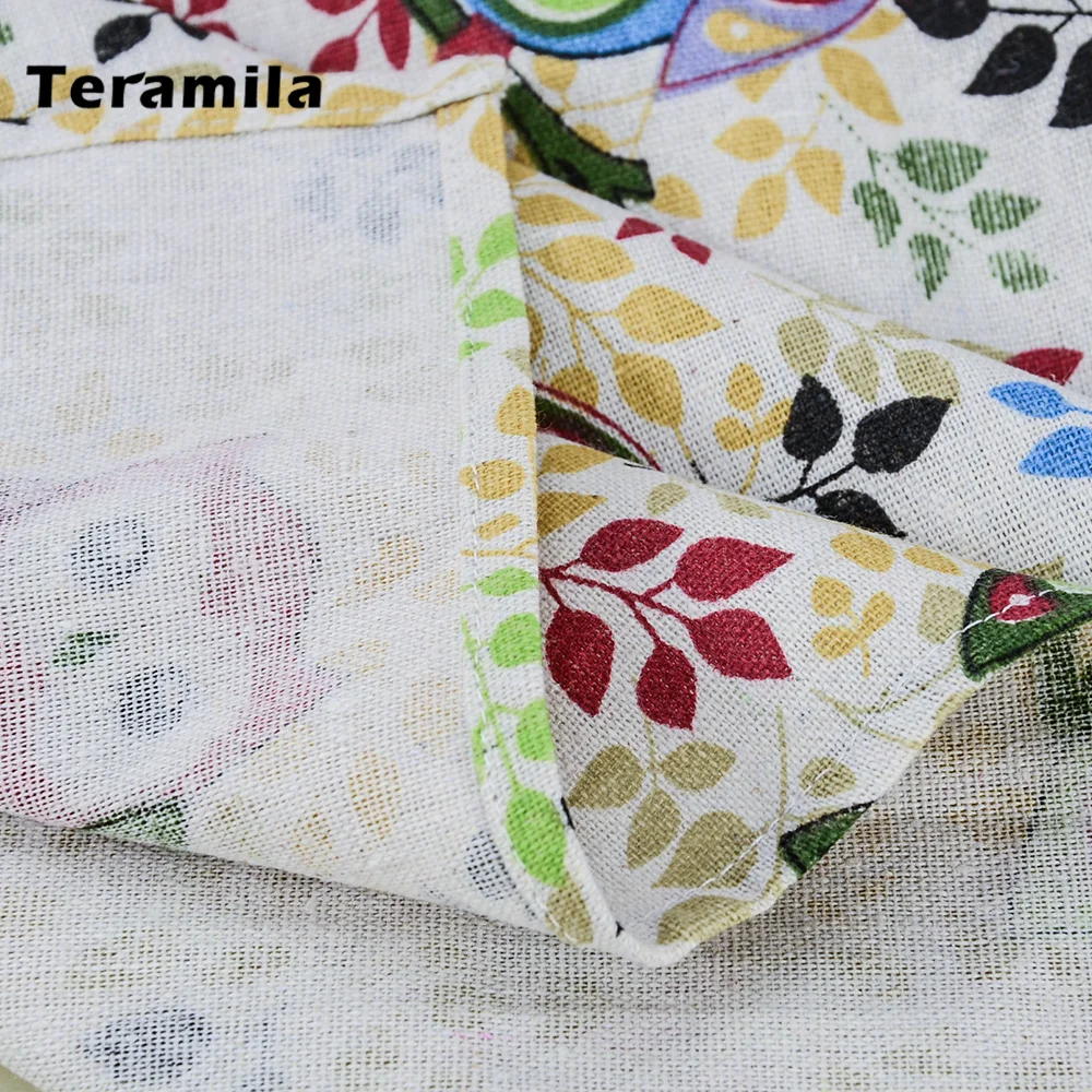 Teramila Пылезащитная скатерть из хлопка и льна с рисунком совы | Дом сад