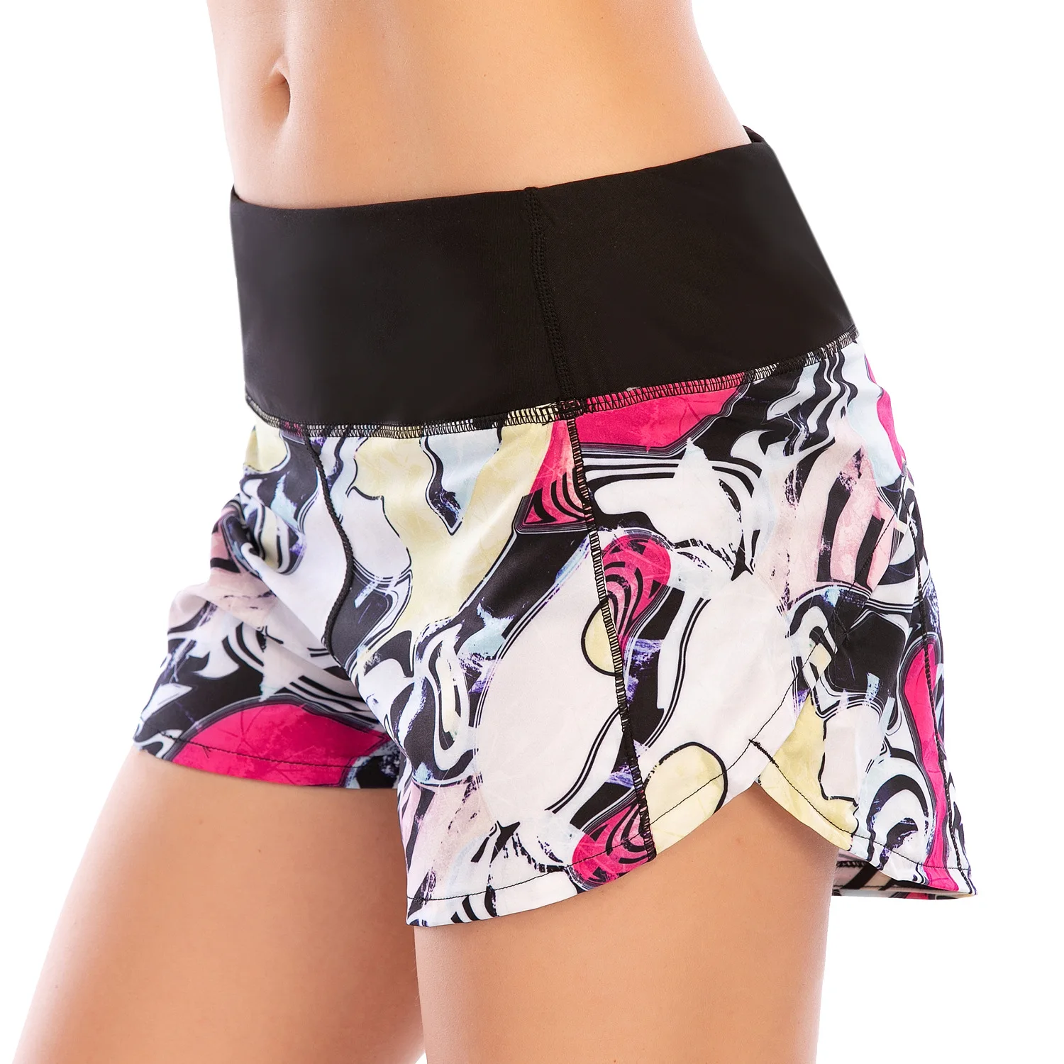 

Quick-Drying Fitness Anti-Exposure Lining Sports Running Training Zipper Fitness Yoga Shorts Female Australia Force 12010