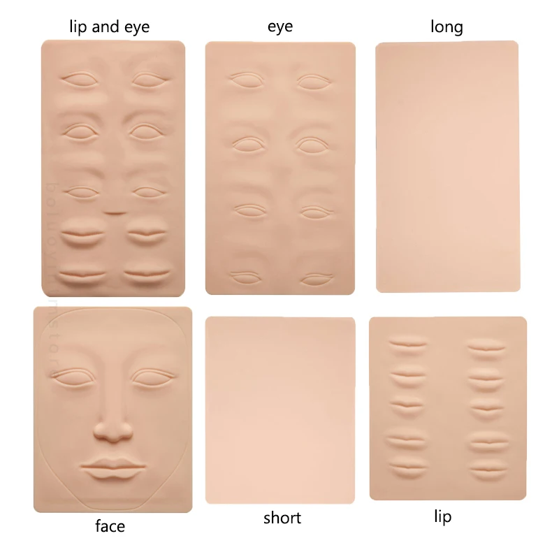 

3D силиконовая кожа для имитации лица/глаз/губ, тренировочная кожа для начинающих тату, инструменты для обучения перманентному макияжу, това...