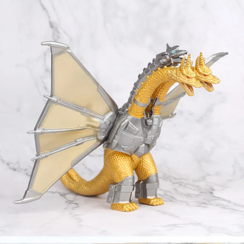 

18CM Godzilla King Ghidorah Godzilla Monster PVC Model Three Headed Dragon Dinosaurs Action Figure Toy Gift
