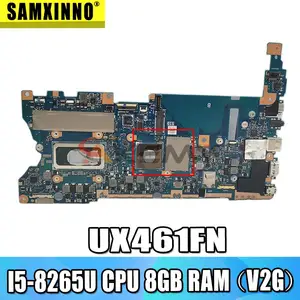 for asus ux461fn ux461f original motherboard mainboard tested 100 ux461fn laptop motherboard with i5 8265u cpu 8gb ram （v2g）gpu free g
