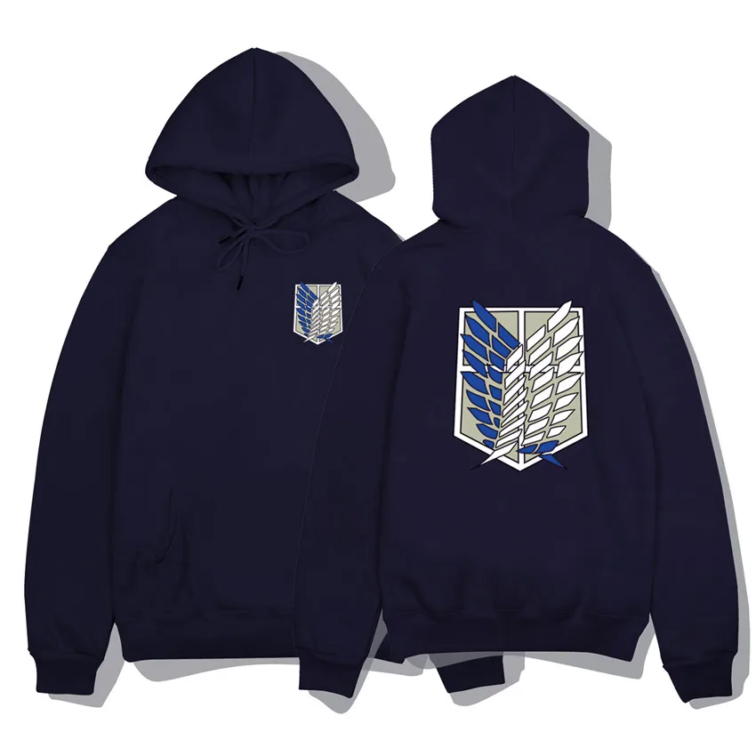 

Толстовка мужская с капюшоном и принтом «атака на Титанов»