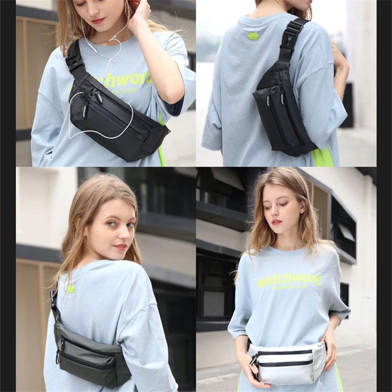 Fashion Trend Sports Waist Bag Waterproof Adjustable Multi-function Running Pocket Outdoor Gym Fitness Men Belt Pouch Chest Pack