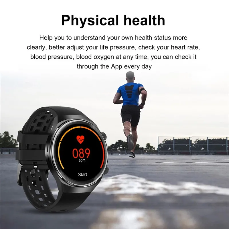 

2021 Q8 Music Bluetooth Call Smart Watch Men Ecg Ppg Heart Rate Monitoring Sports Large Battery Smartwatch For Android IOS 4 ord