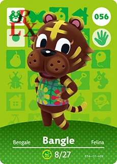 

7pcs Tigers Animal Croxxing New Leaf Villagers Cards Claudia Rowan Rolf Bangle NFC Game Cards Ntag215 Tags NS Switch WiiU