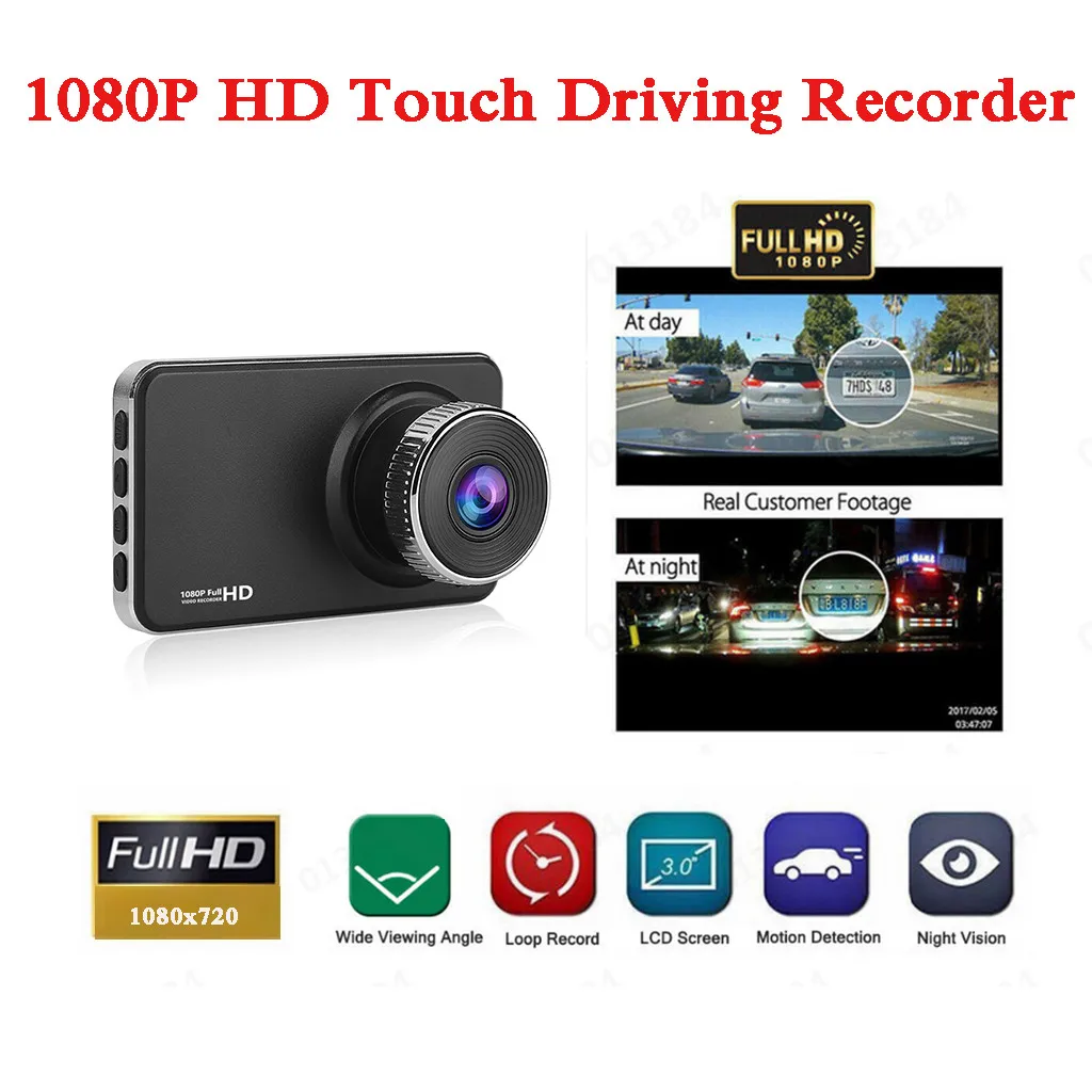 Dash Cam Двойной объектив Видеорегистраторы для автомобилей автомобиля Камера Full HD
