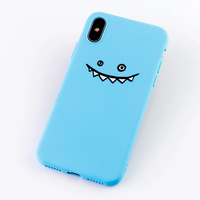 Модные телефонные Шкафы для iPhone X XS MAX XR 6s 7 8 11 Plus Pro Чехол Смайл лицо сердце Мягкий