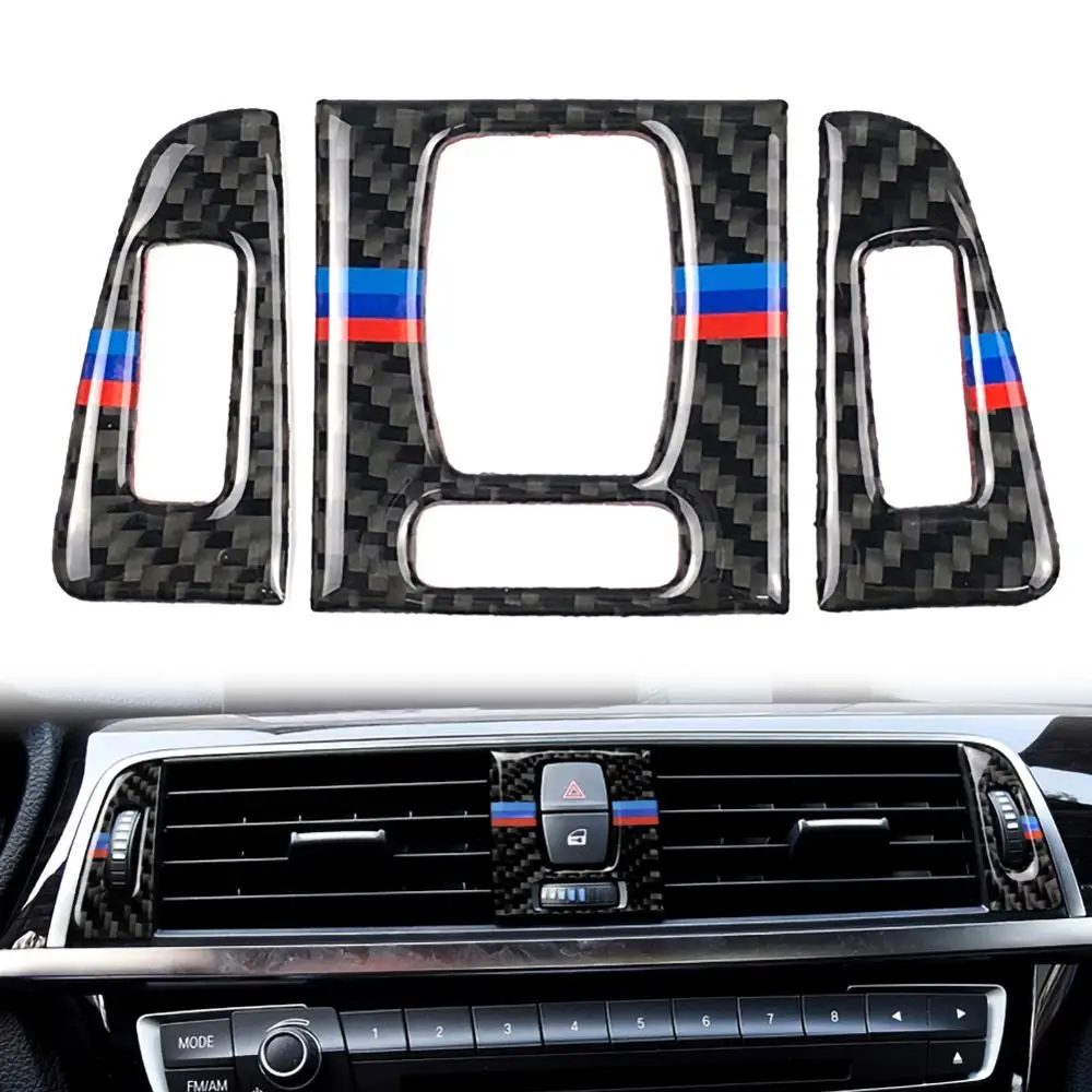 

For BMW F30 F31 F32 F33 F34 320i 428i 3 Series Carbon Fiber Car Air Vent Outlet Cover Trim A/C Vent Air Conditioning Outlet Trim