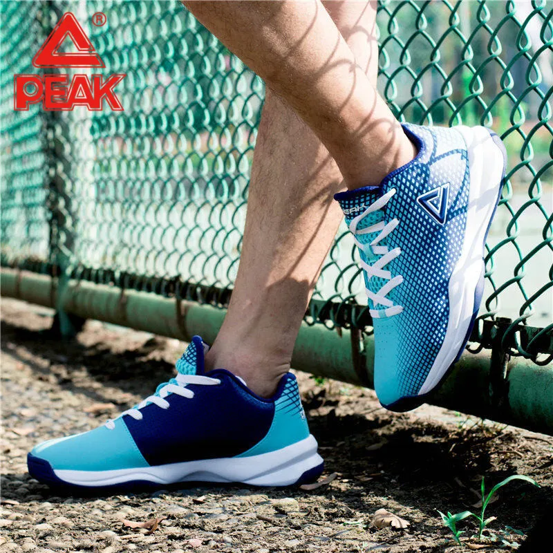Peak basketball shoes men's 2020 new breathable shock absorption anti slip mid top sports |