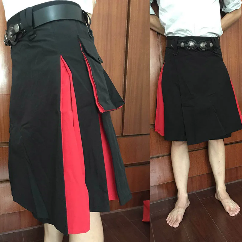 Юбка средневековая плиссированная средней длины для взрослых мужской