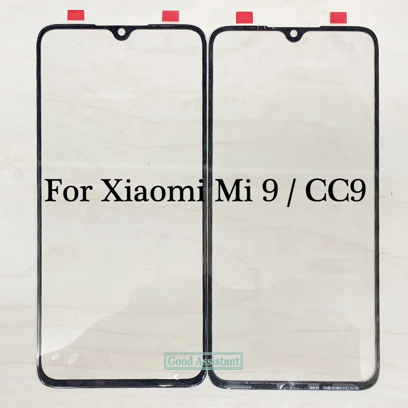 Черный 6 4 дюйма для Xiaomi Mi 9 Mi9 Global / Lite CC9 переднее Сенсорное стекло внешняя линза