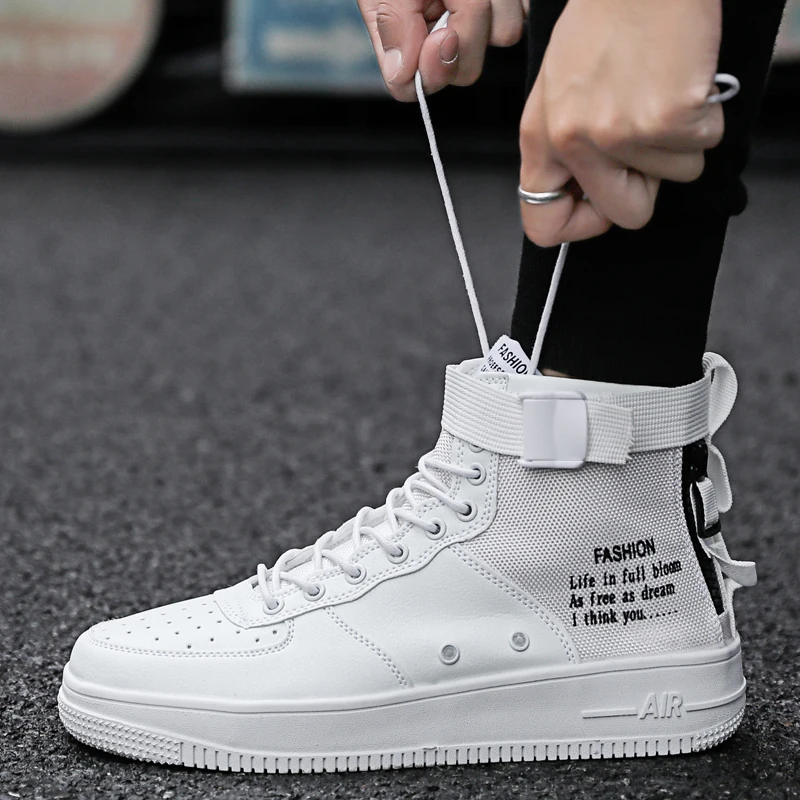 

Men Skateboarding Shoes Air Breathable Canvas Brand Men Sneakers Outdoor High Top Walking Sports Shoes Male AJ 1 Basket Homme