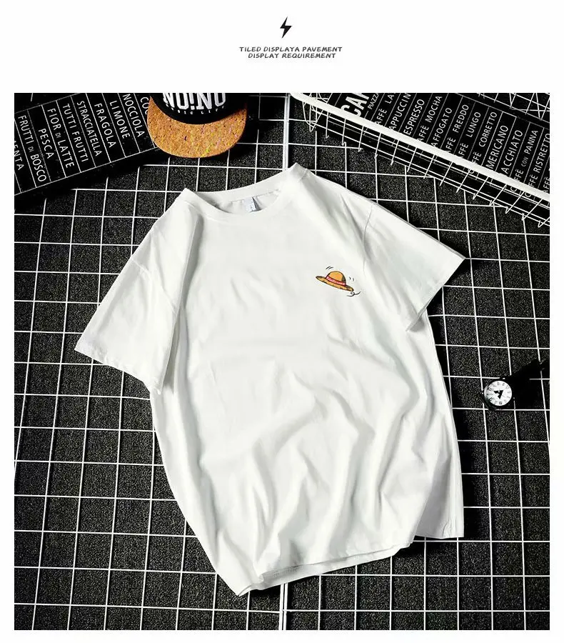 

Fashion Tshirt Casual Tshirt O Neck Man Oversize T-shirt Boys Clothes Anime Summer Top Tees Luffy T Shirt Funny Male Casual Tees