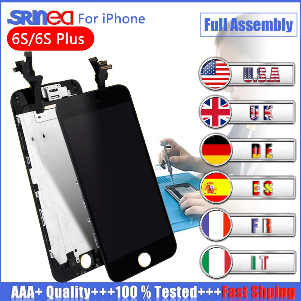 AAA + lcd для iPhone 6 S 6Plus Plus полная сборка в комплекте с 3D сенсорным экраном