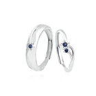 Обручальное кольцо S925 пробы для мужчин и женщин, простое Открытое кольцо, подарок на день Святого Валентина