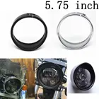 Кольцо для отделки фары в стиле 5,75 дюйма, козырек для фары дюйма, для Harley, 5 34 дюйма, светодиодная фара для Sportster 1200, 883, XL883, 48