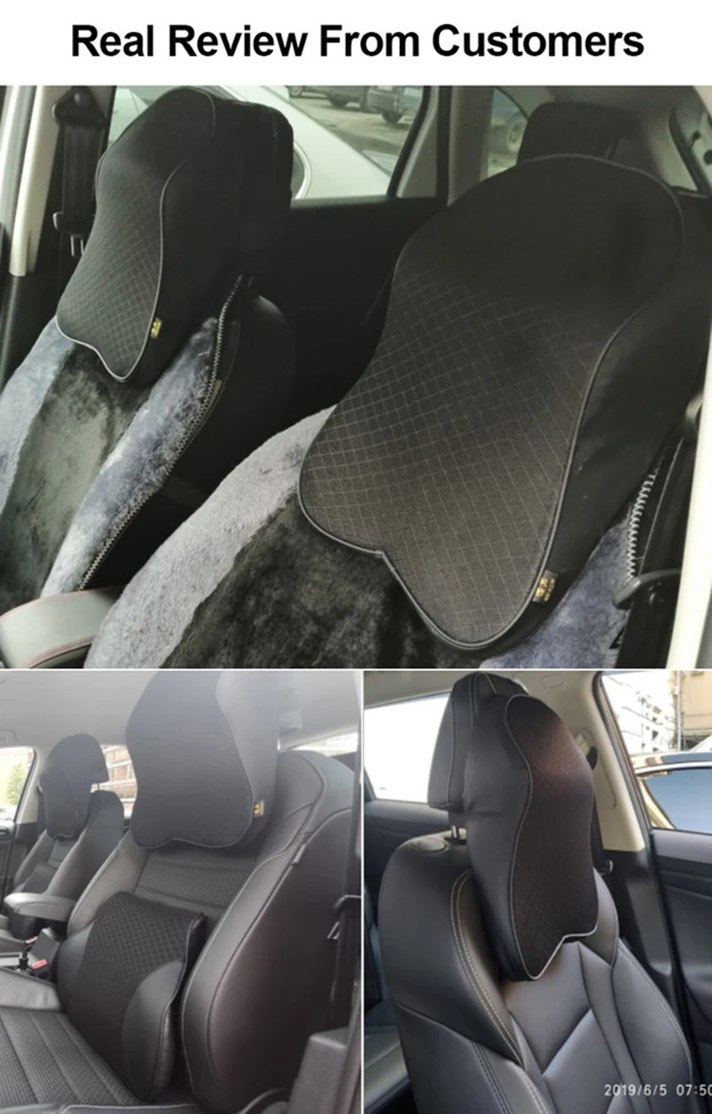 Подушка в машину Подушки в автомобиль 3D пены памяти теплая Автомобильная подушка для шеи из искусственной кожи подушка для путешествий сиденья автомобиля Универсальная поясничная поддержка спины авто аксессуары