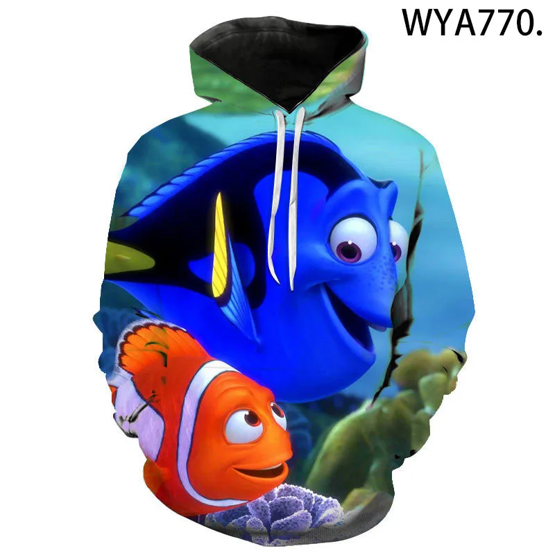 

Новые повседневные толстовки с рисунком Nemo для мужчин и женщин, детские толстовки, пуловер с длинным рукавом, уличная одежда для мальчиков и...