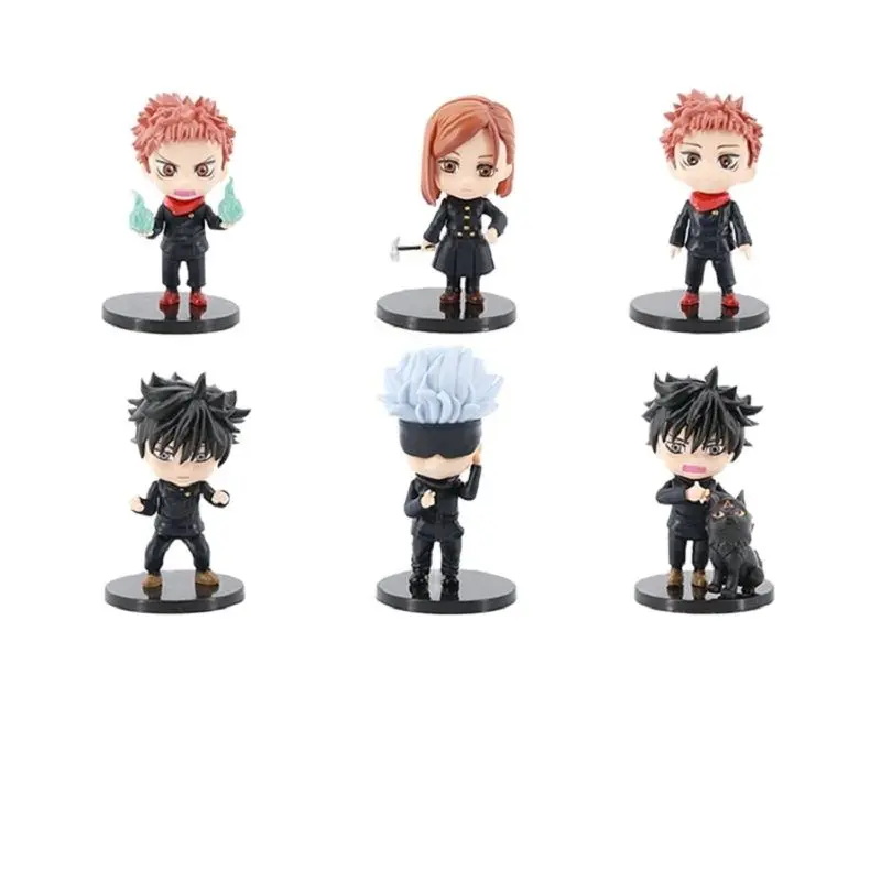 

2021 6 шт./компл. фигурка юютсу кайзена 10 см, милая Аниме Фигурка годжо Сатору итадора Юджи фусигуру Мегуми кугисаки нобара из ПВХ, экшн-фигурка