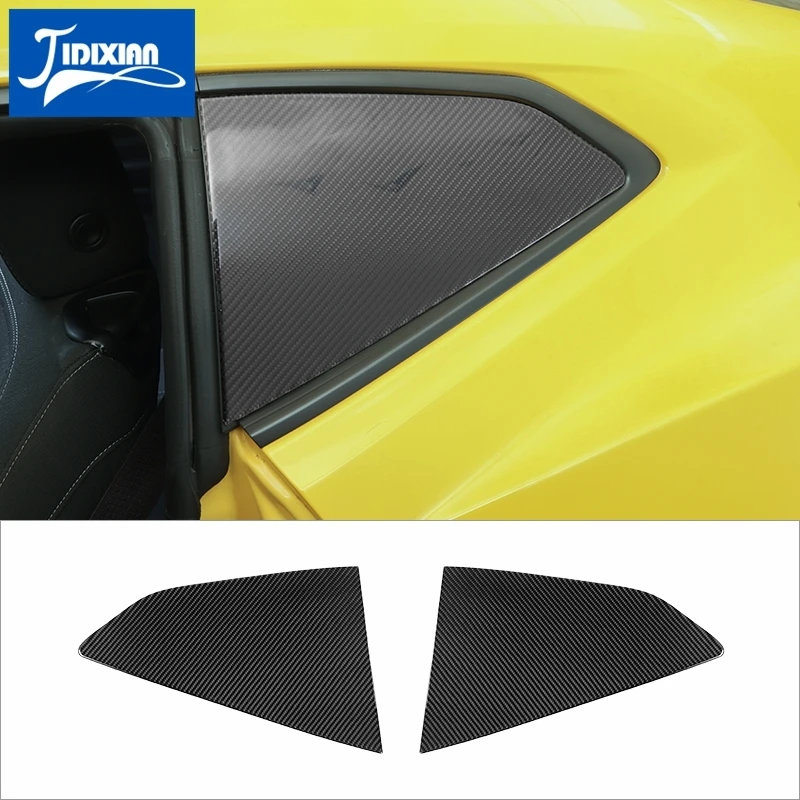JIDIXIAN Car Rear Triangle Window Blind Louvers Scoop Decoration for Chevrolet Camaro 2017 2018 2019 2020 Exterior Accessories